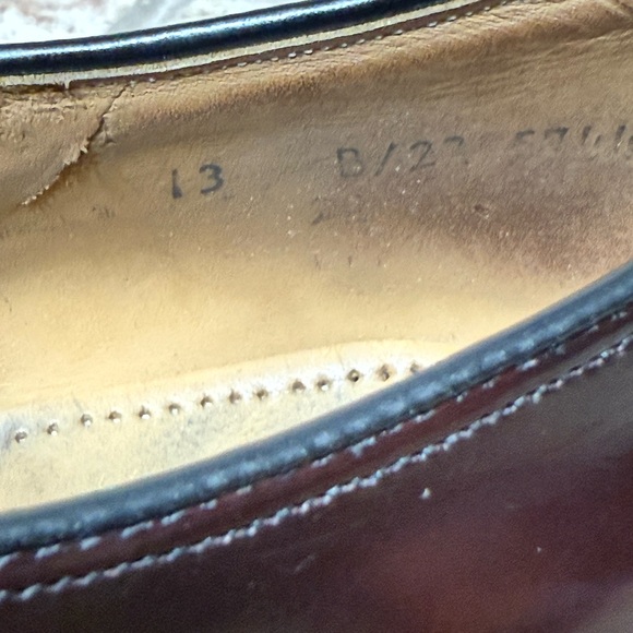 π HP Johnston & Murphy Optima Burgundy Calfskin Leather Lace-up Oxfords Size 13 - Picture 8 of 9